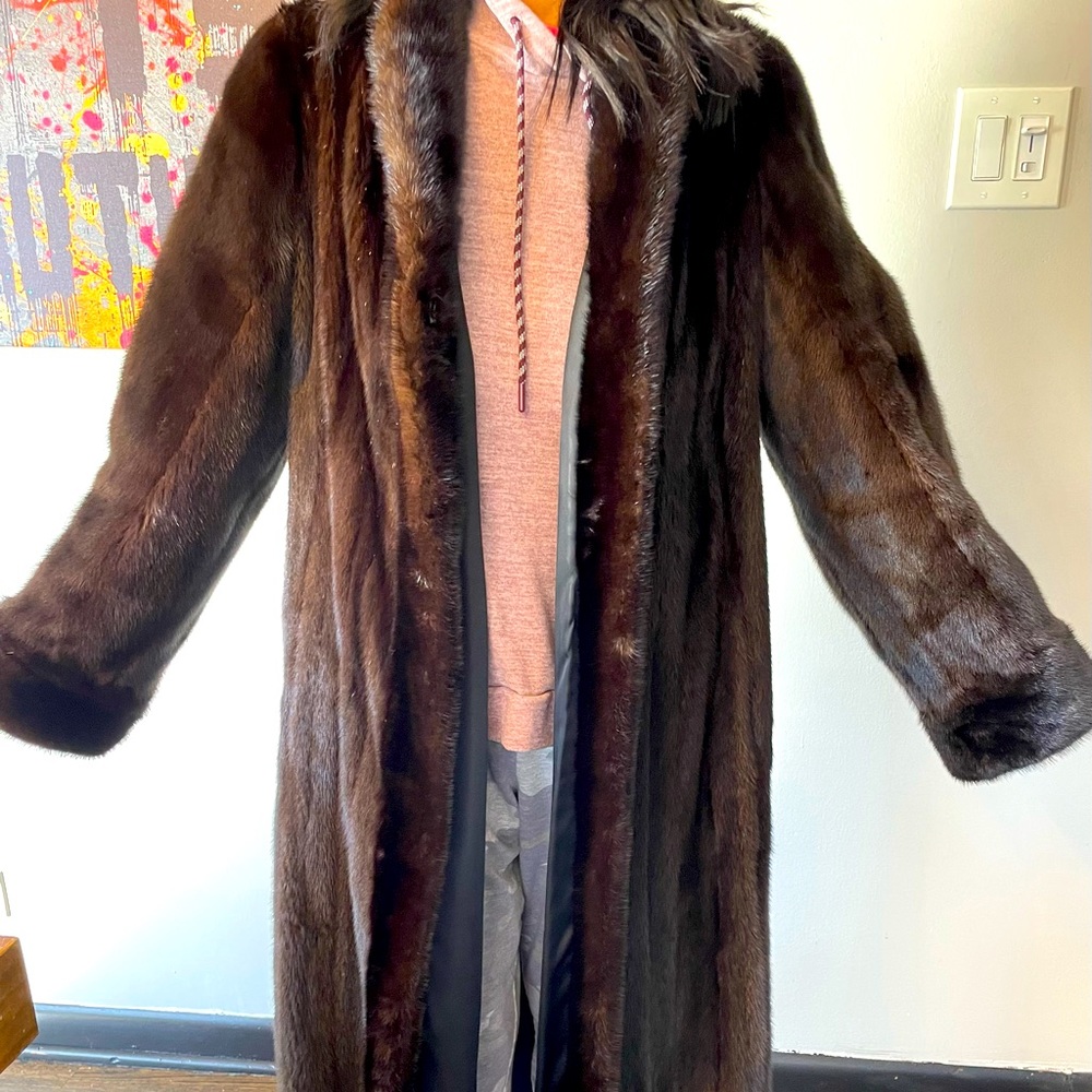 Dark Brown Full Length Mink Coat